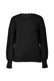 Cicy Bell Womens Black Pullover Tops