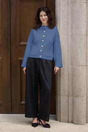 Cicy Bell Womens Blue Cardigans