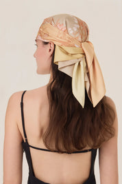 Cicy Bell Womens Floral Silk Head Scarf