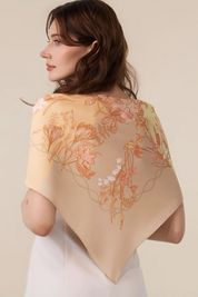 Cicy Bell Womens Floral Silk Head Scarf