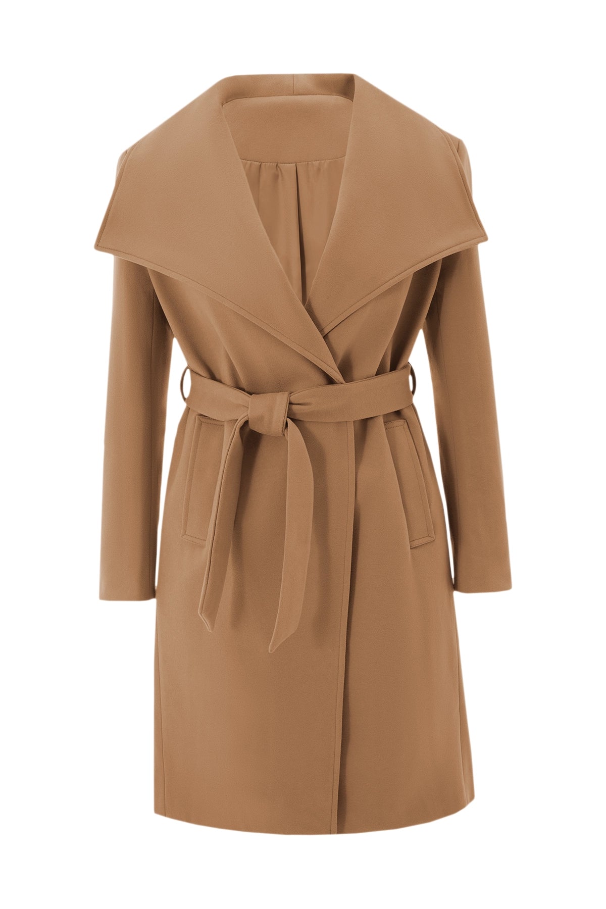 Cicy Bell Womens Brown Pea Coat