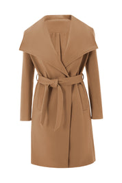 Cicy Bell Womens Brown Pea Coat