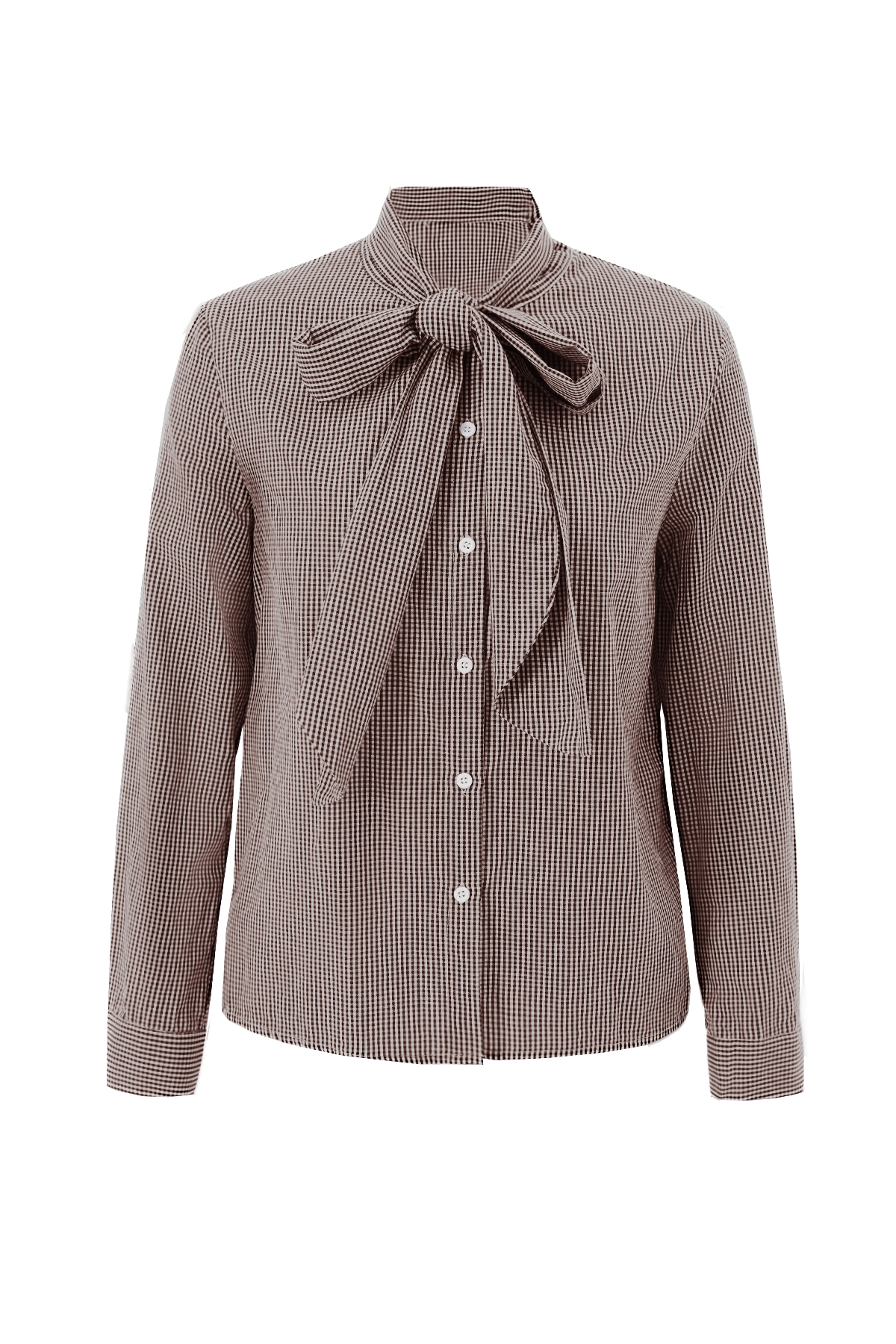 Cicy Bell Womens Brown Plaid Shirts