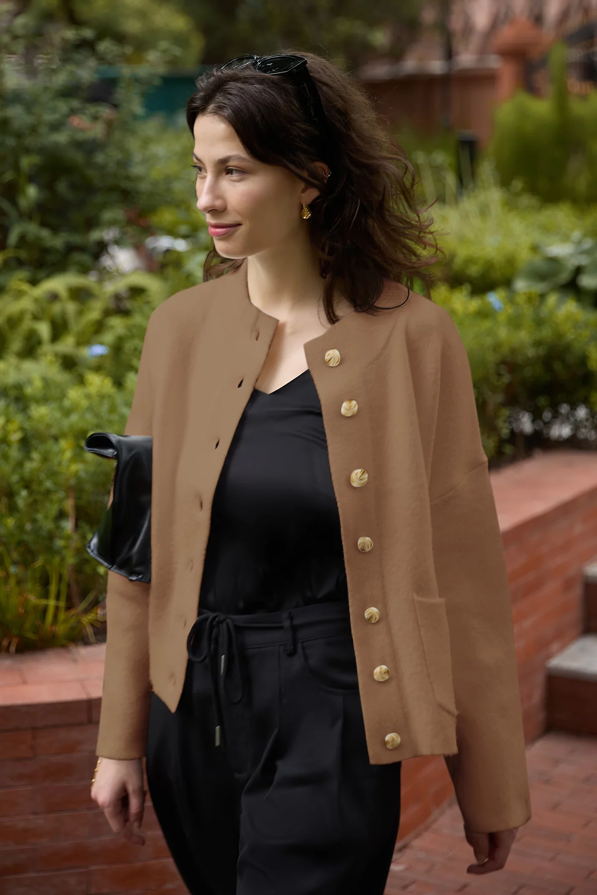 Cicy Bell Womens Camel Cardigans