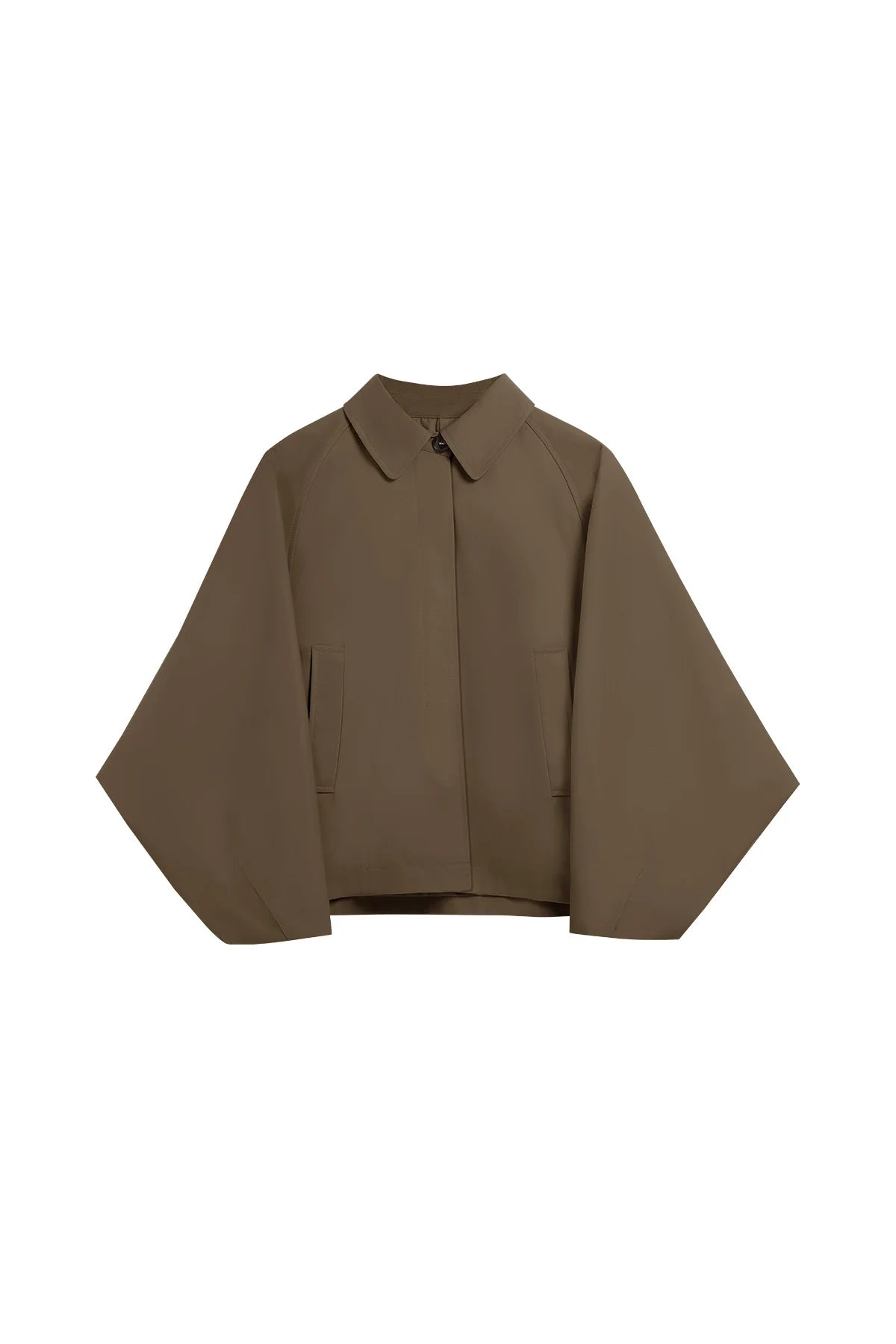 Cicy Bell Womens Dark Brown Cropped Trench Coat