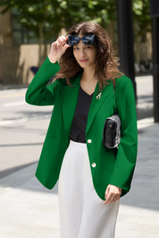 Cicy Bell Womens Green Casual Blazers