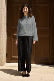 Cicy Bell Womens Grey Cardigans