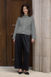 Cicy Bell Womens Grey Cardigans