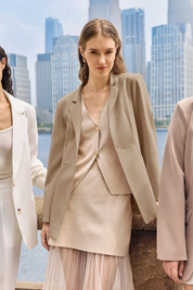 Cicy Bell Womens Khaki Casual Blazers