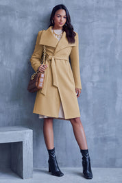 Cicy Bell Womens Khaki Pea Coat