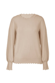 Cicy Bell Womens Khaki Pullover Tops