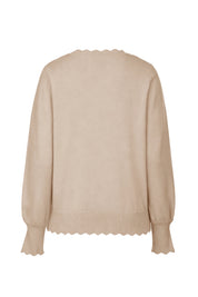 Cicy Bell Womens Khaki Pullover Tops