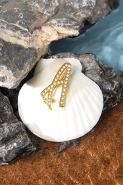 Cicy Bell Womens Letter A Gold Brooch Pins