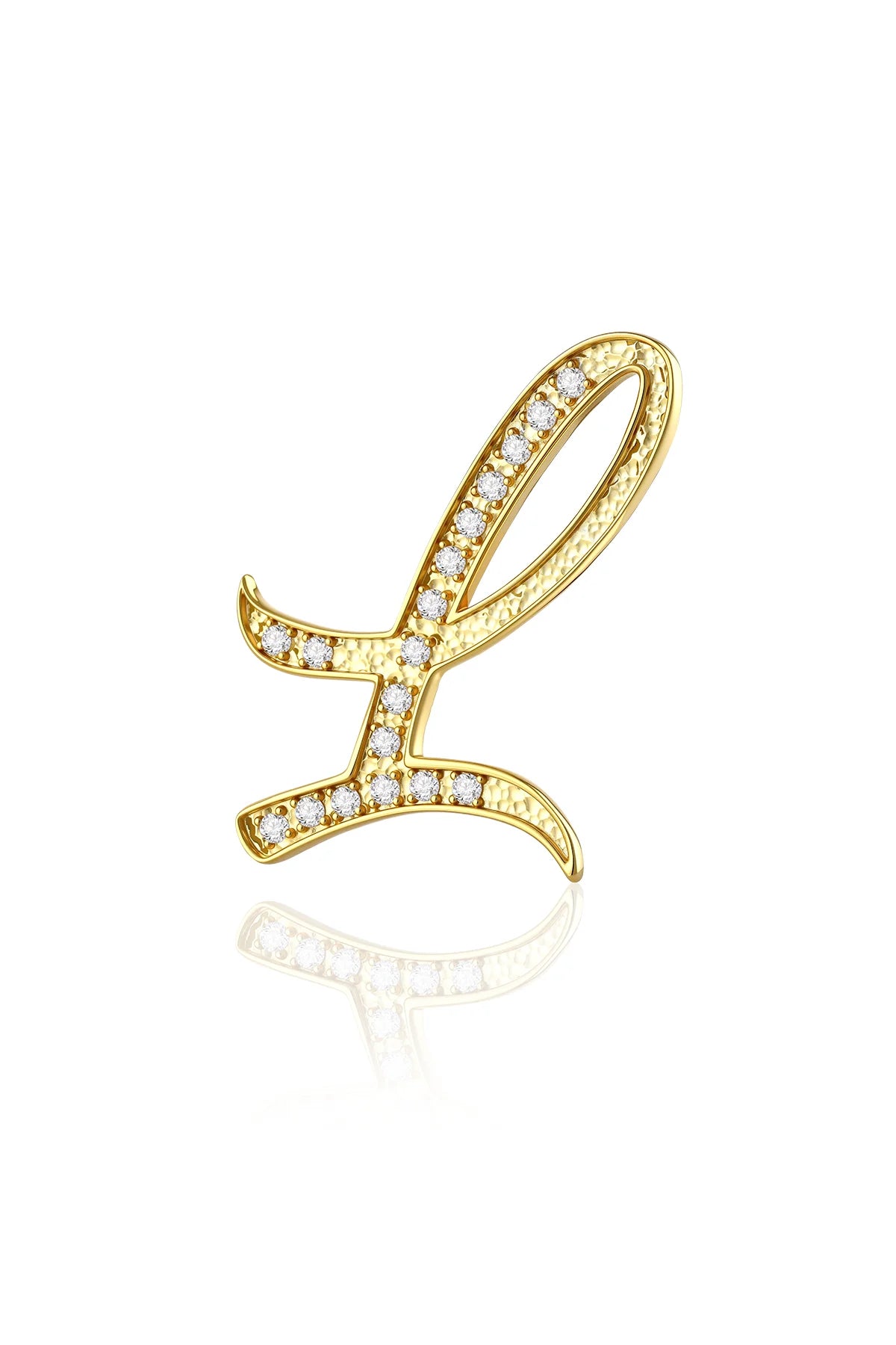 Cicy Bell Womens Letter L Gold Brooch Pins