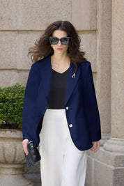 Cicy Bell Womens Navy Casual Blazers