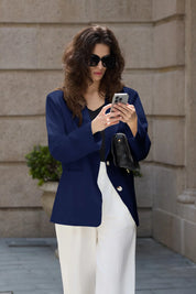 Cicy Bell Womens Navy Casual Blazers