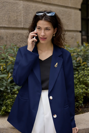 Cicy Bell Womens Navy Casual Blazers