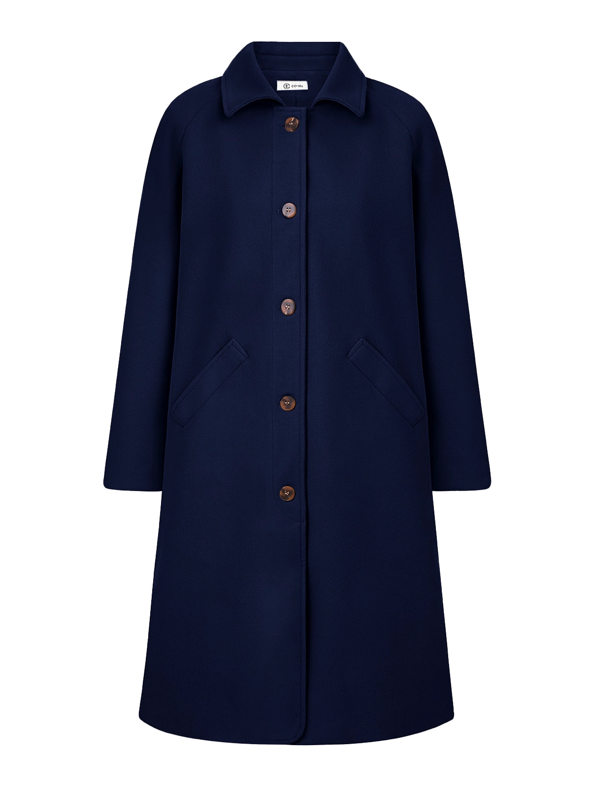 Cicy Bell Womens Navy Pea Coat