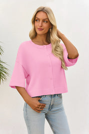 Cicy Bell Womens Pink Cardigan Tops