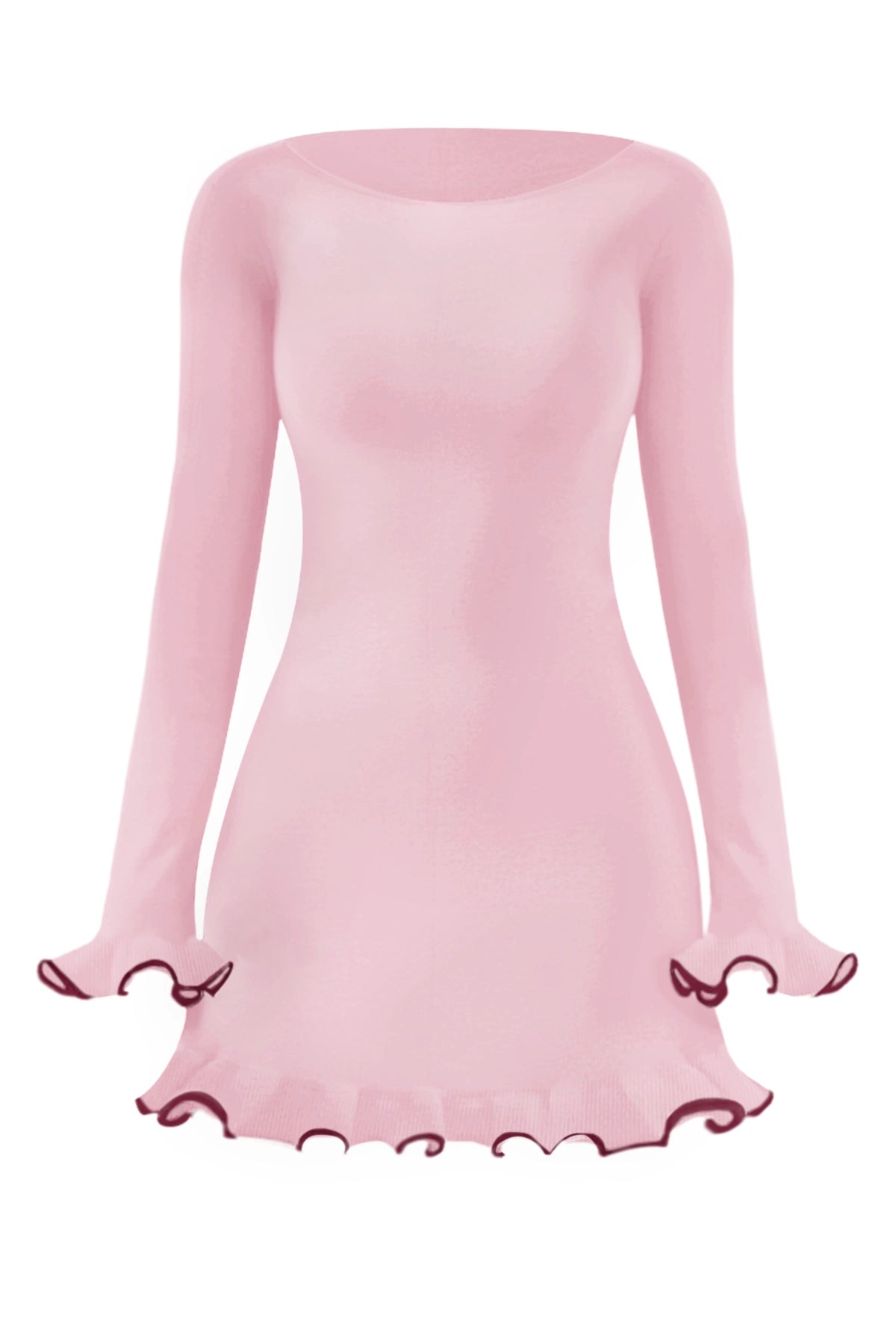 Cicy Bell Womens Pink Ruffle Mini Dress