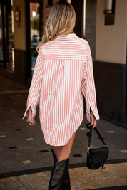 Cicy Bell Womens Pink Striped Shirts