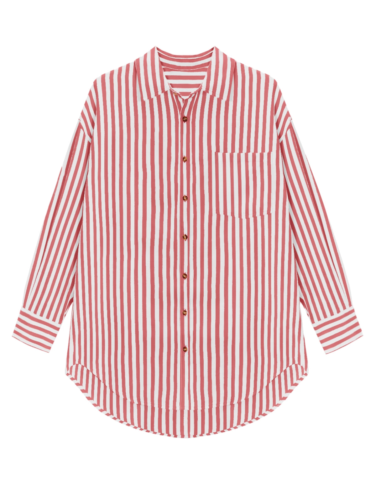 Cicy Bell Womens Red Striped Shirts