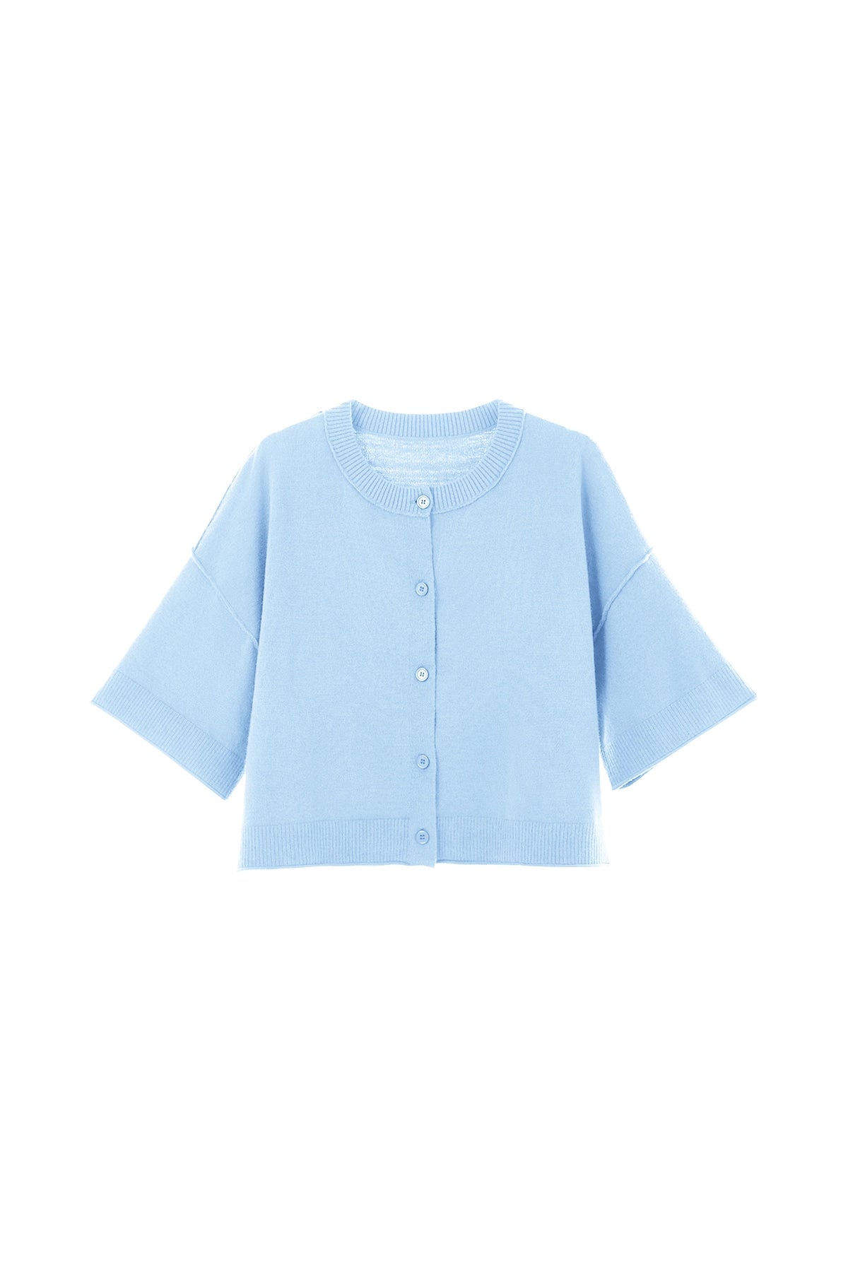 Cicy Bell Womens Sky Blue Cardigan Tops