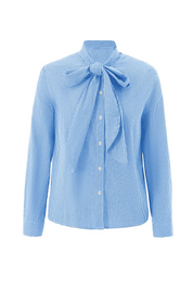 Cicy Bell Womens Sky Blue Plaid Shirts