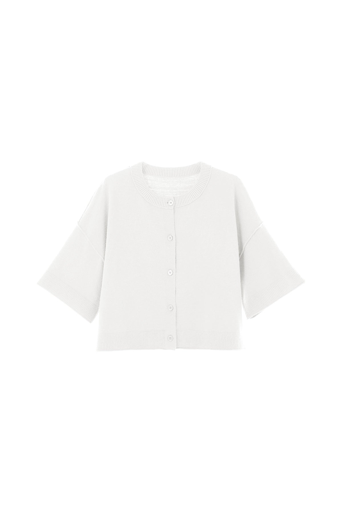 Cicy Bell Womens White Cardigan Tops