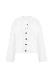 Cicy Bell Womens White Cardigans
