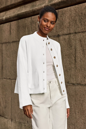 Cicy Bell Womens White Cardigans