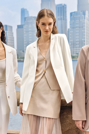 Cicy Bell Womens White Casual Blazers