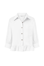 Cicy Bell Womens White Cropped Shirts