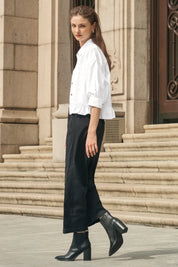 Cicy Bell Womens White Cropped Shirts