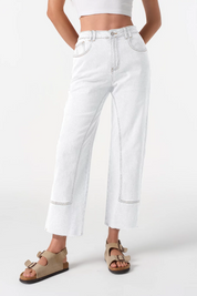 Cicy Bell Womens White Jeans