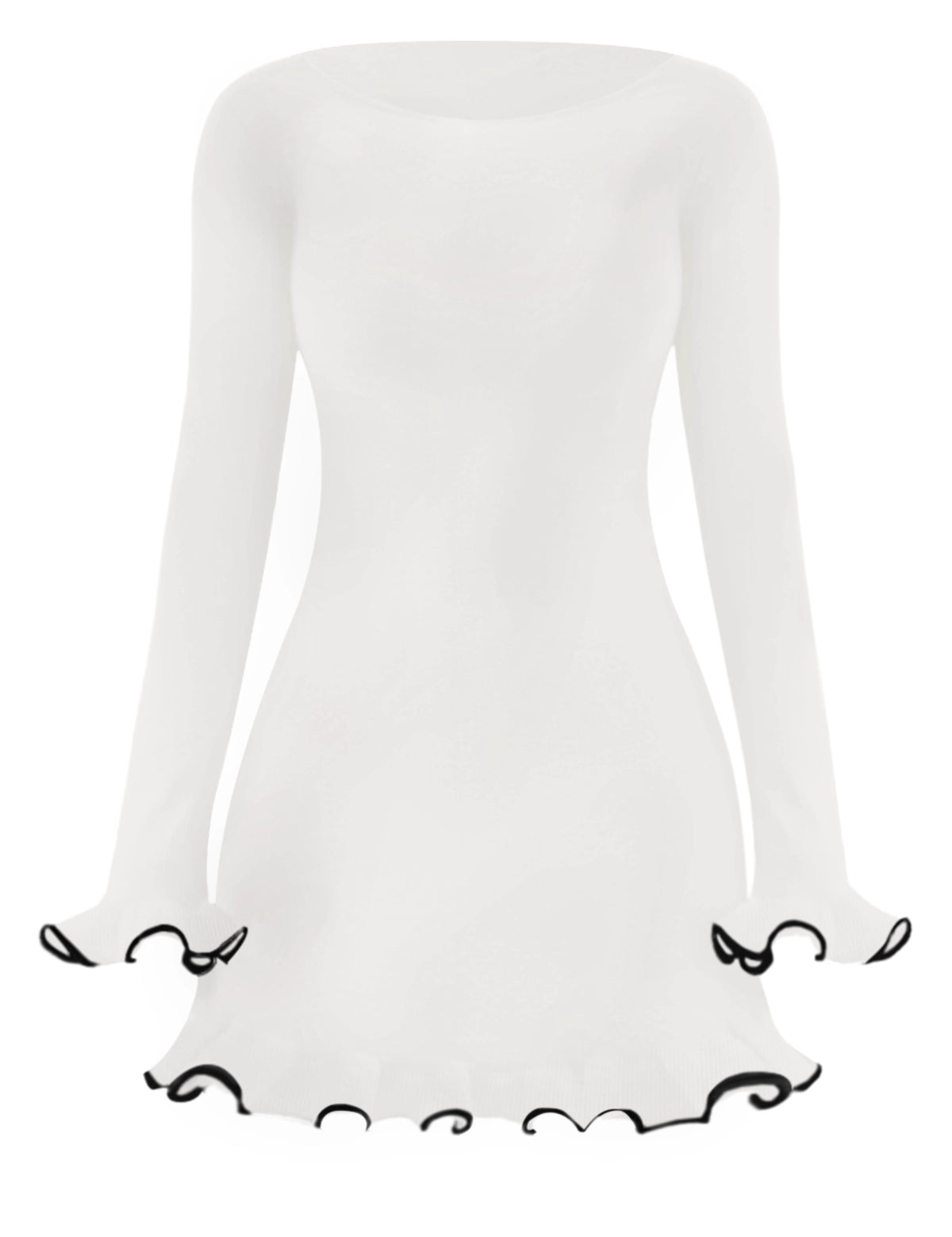 CicyBellWomensWhiteRuffleMiniDress5.webp