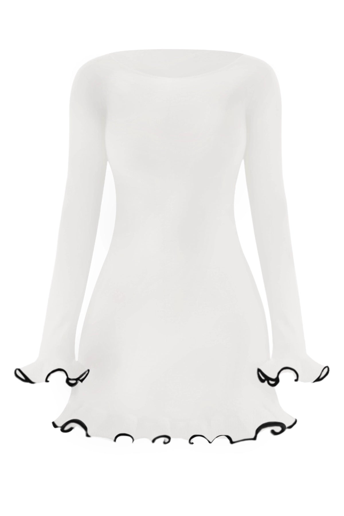 Cicy Bell Womens White Ruffle Mini Dress