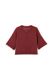 Cicy Bell Womens Wine Red Cardigan Tops