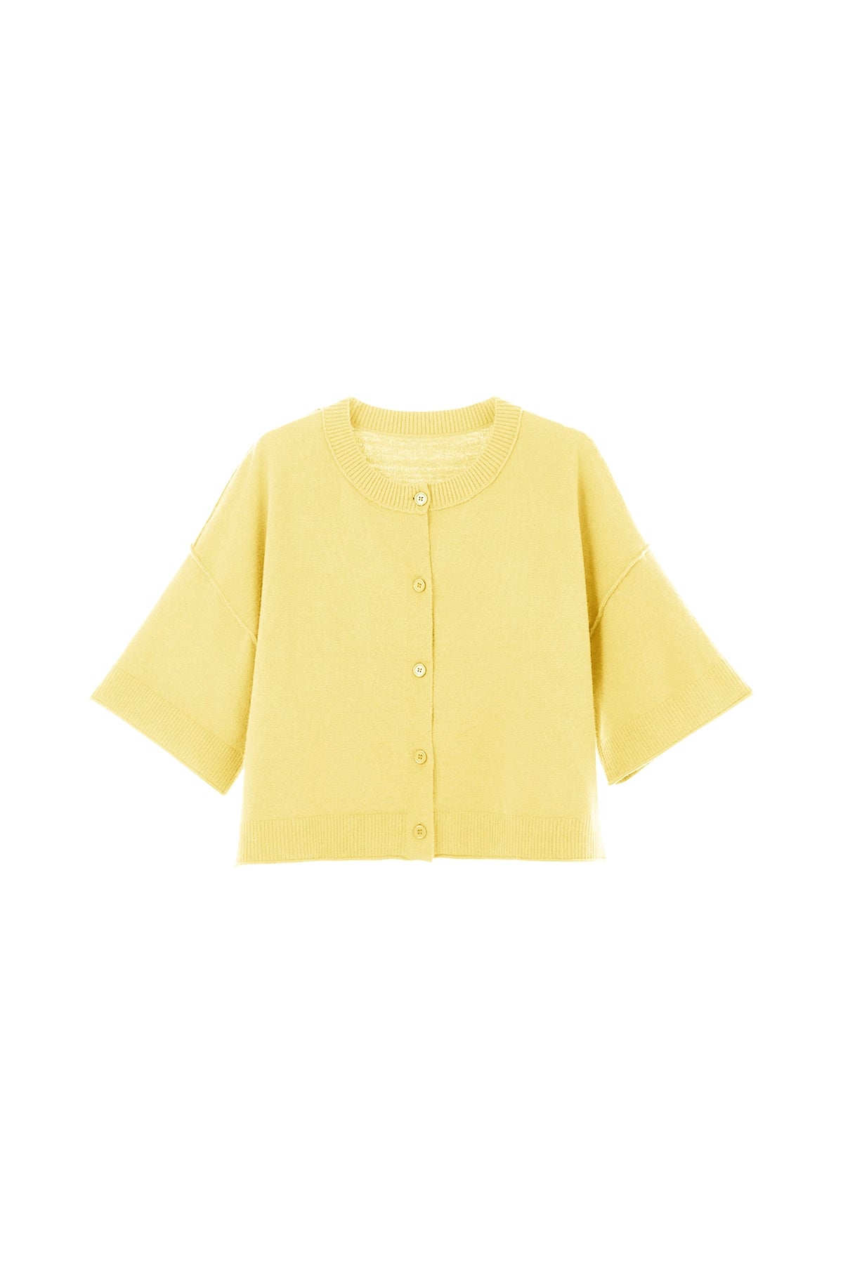 Cicy Bell Womens Yellow Cardigan Tops