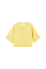 Cicy Bell Womens Yellow Cardigan Tops