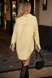 Cicy Bell Womens Yellow Striped Shirts