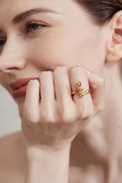 Cicy Bell Womens 18K Gold Plated Rings