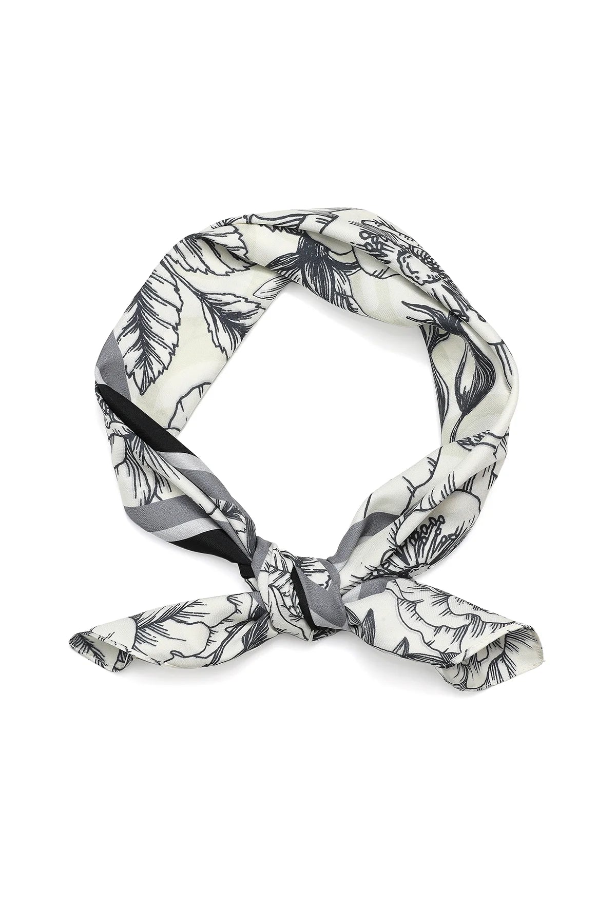 Cicy Bell Womens Floral Silk Head Scarf