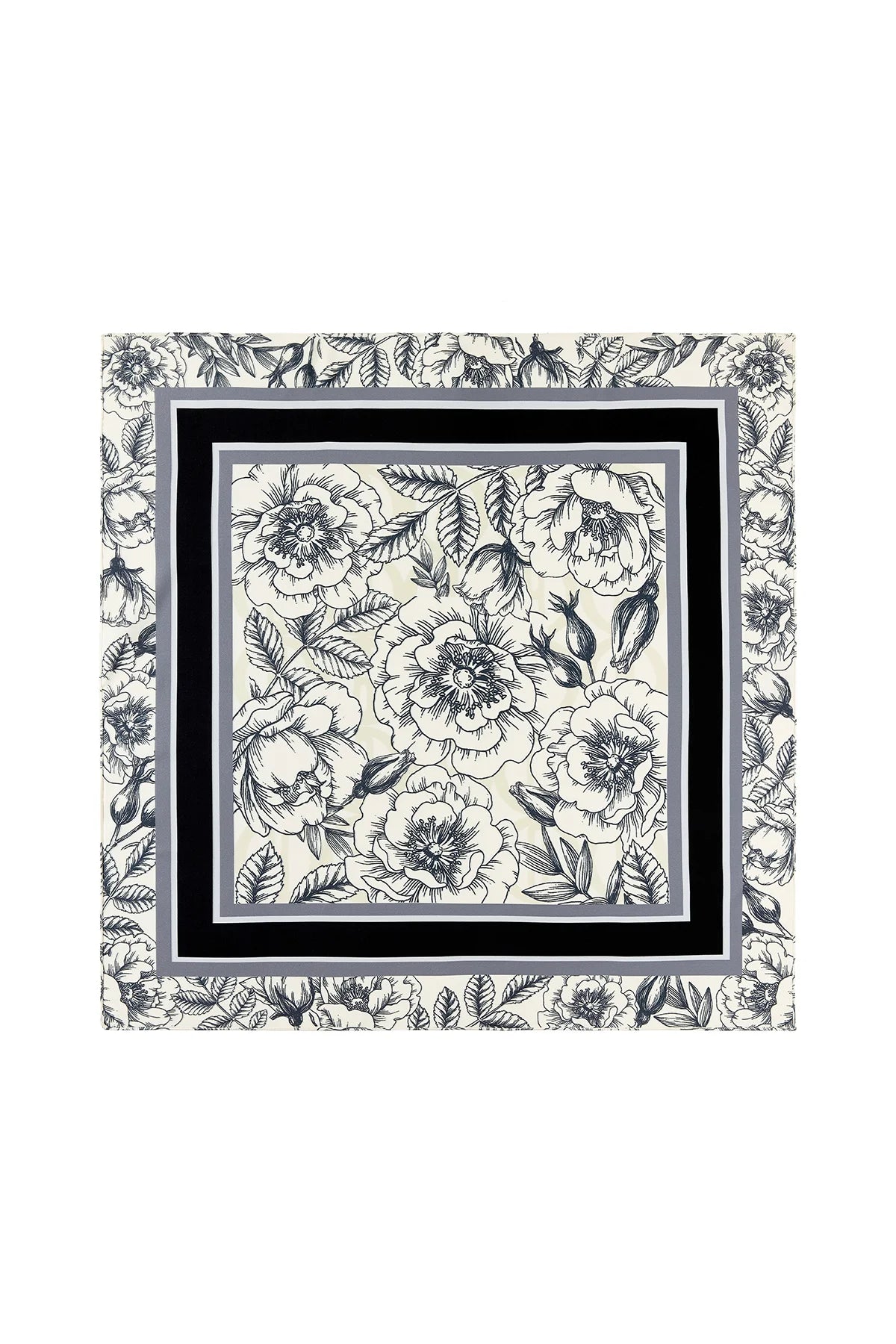 Cicy Bell Womens Floral Silk Head Scarf