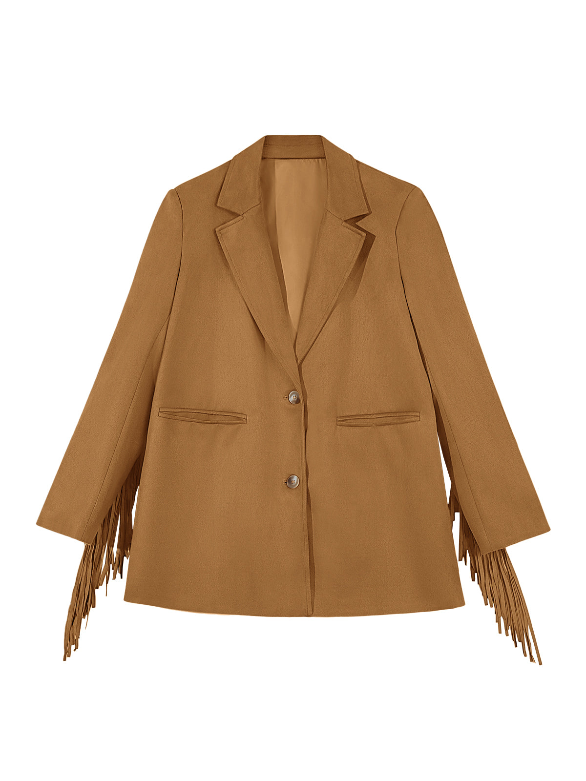 Cicy Bell Womens Brown Fringe Jacket