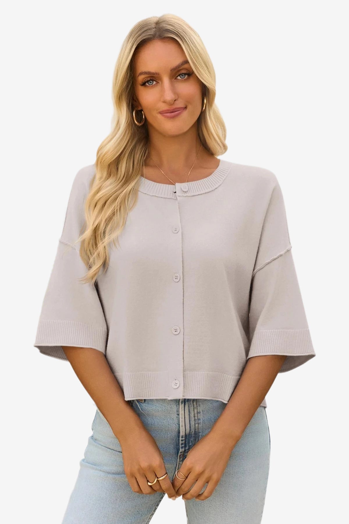 Cicy Bell Womens Khaki Cardigan Tops