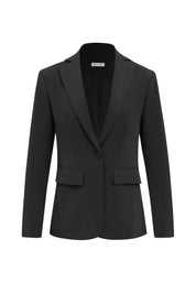 Cicy Bell Womens Black Casual Work Blazers
