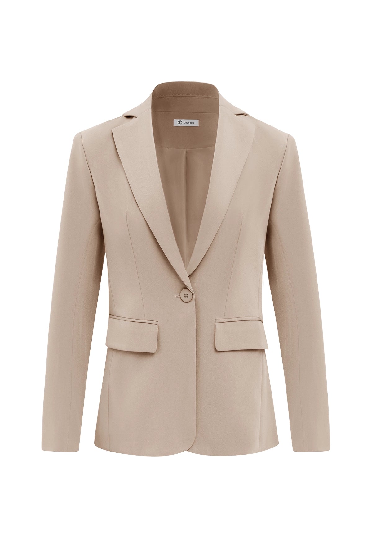 Cicy Bell Womens Khaki Casual Work Blazers