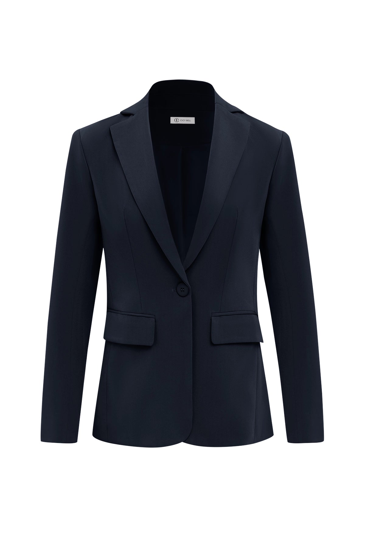 Cicy Bell Womens Navy Casual Work Blazers