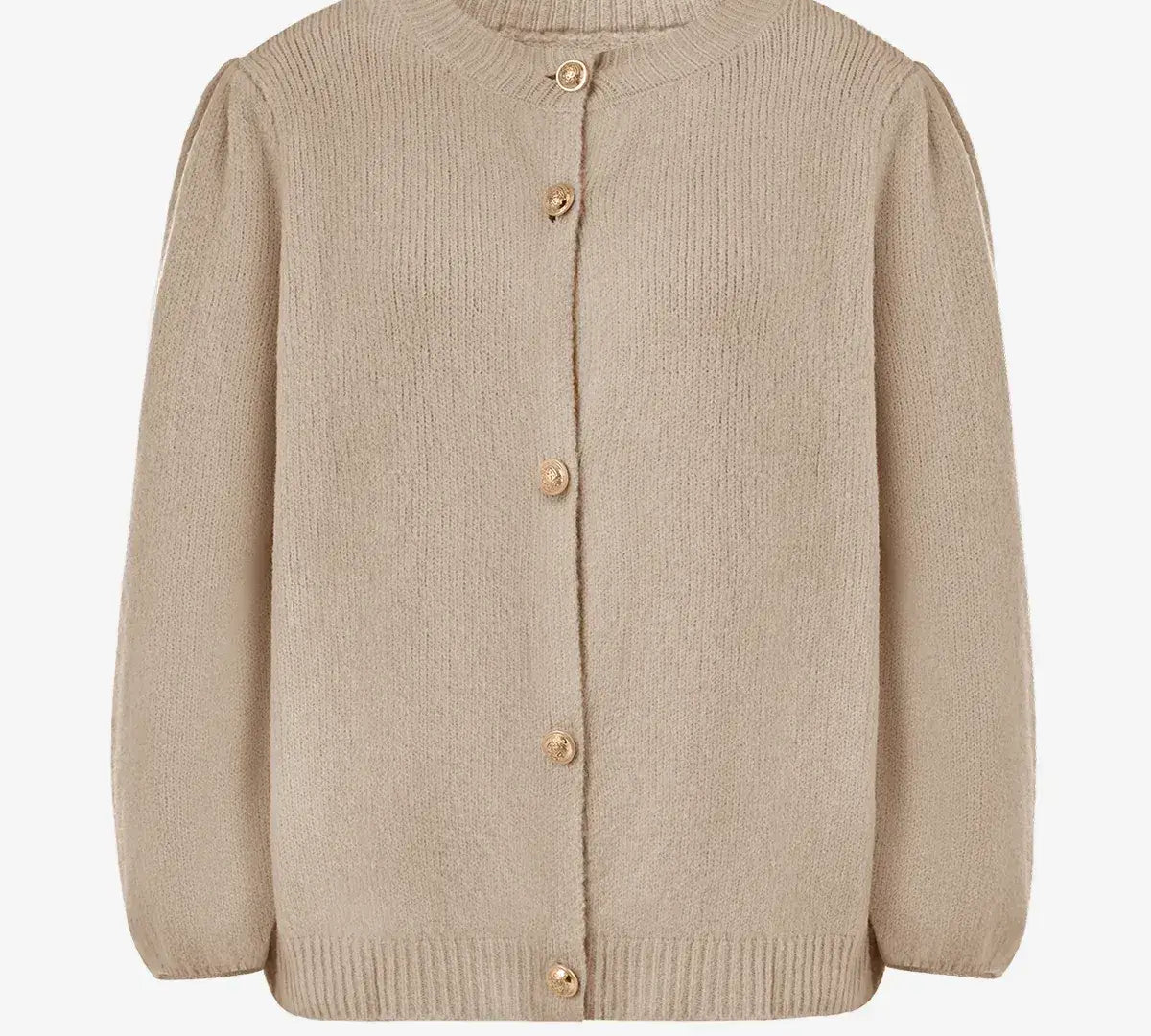 Cicybell womens khaki cardigan sweater front view